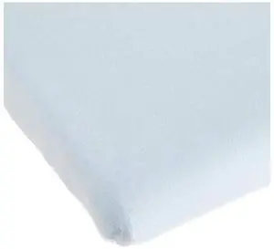 Carters Easy Fit Jersey Portable Crib Mattress Fitted 100% Cotton Sheet - Blue Carters Easy Fit Jersey Portable Crib Mattress Fitted 100% Cotton Sheet - Blue