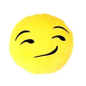 Altatac Home Decor Throw and Travel Pillow, Smirking Face Emoji Altatac Home Decor Throw and Travel Pillow, Smirking Face Emoji