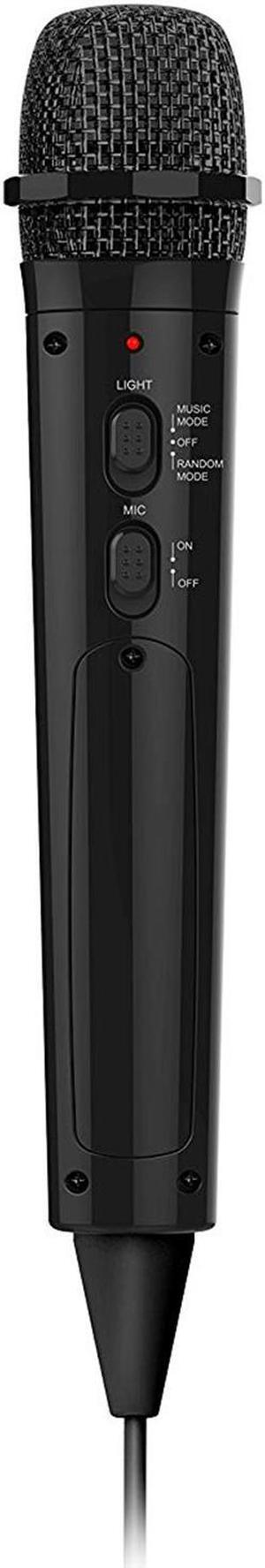 Singing Machine SMM-205 Wired Portable 10ft Cord Karaoke Microphone - Black