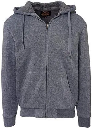 Fresh Groove Men's Soft Sherpa-Lined Fleece Hoodie Sweatshirt, Charcoal, S Fresh Groove Men's Soft Sherpa-Lined Fleece Hoodie Sweatshirt, Charcoal, S