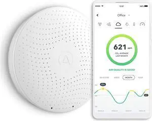 Airthings Wave Plus Indoor Air Monitor w/ Radon Detection App & Web Dashboard
