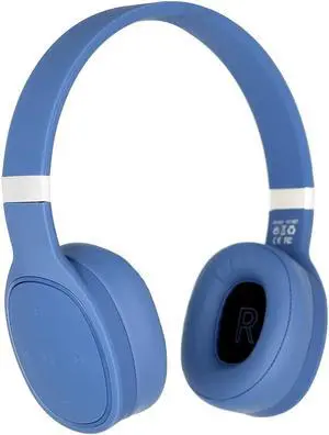 Bluetooth Deep Bass Over-Ear Hi-Fi Wireless Headphones w/ Built-In Mic, Blue
