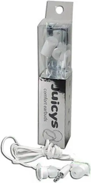 Vibe Juicys Comforty MP3 Earbuds Stereo Headphones 3.5mm Coconut White Vibe Juicys Comforty MP3 Earbuds Stereo Headphones 3.5mm Coconut White