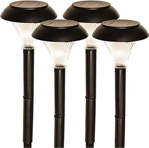 4 Pack Solar Garden Outdoor LED Stake Lighting Solar Pathway, Walkway, & Patio 4 Pack Solar Garden Outdoor LED Stake Lighting Solar Pathway, Walkway, & Patio