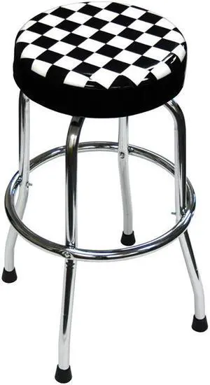 ATD 81055 Shop Stool with Checker Design