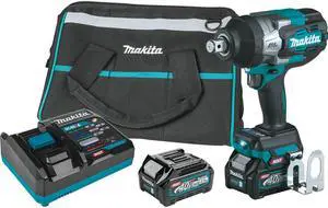 Makita GWT01D 40V max XGT Brushless Lithium-Ion 3/4 in. Cordless 4-Speed High-Torque Impact Wrench with Friction Ring Anvil Kit (2.5 Ah)