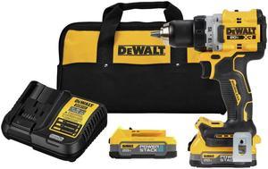 Dewalt DCD800E2 20V MAX XR Brushless Lithium-Ion 1/2 in. Cordless Drill Driver Kit with 2  Compact Batteries (2 Ah)