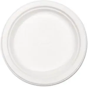 Huhtamaki Fiber Tableware, Premium Molded, 8-3/4" Plate, 125/Pack, White
