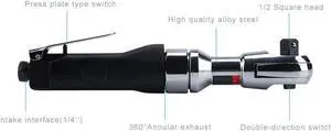 ELECALL 1/2 Inch Air/Pneumatic Ratchet Wrench Tools Ratchet Handle Wrench torque Hand Tools