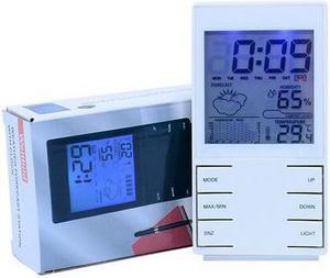 OUTEST Digital Temperature Humidity clock Weather forecast station meter with weather station barometer Alarm clock CX-505 (Black)