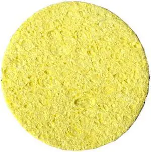ELECALL 50pcs/Set High Temperature Enduring Round Shape Electric Welding Soldering Iron Cleaning Sponge Yellow Hot