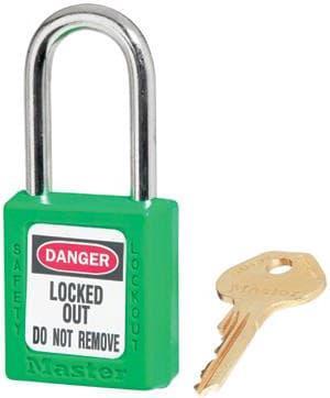 Master Lock Green #410 1 3/4" High Body Safety Lockout Padlock