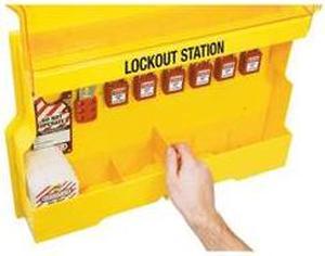 LOCKOUT STATION. ELECTRICAL LOCKOUT DEVICES WITH 410RED XENOY PADLOCKS 1 EA
