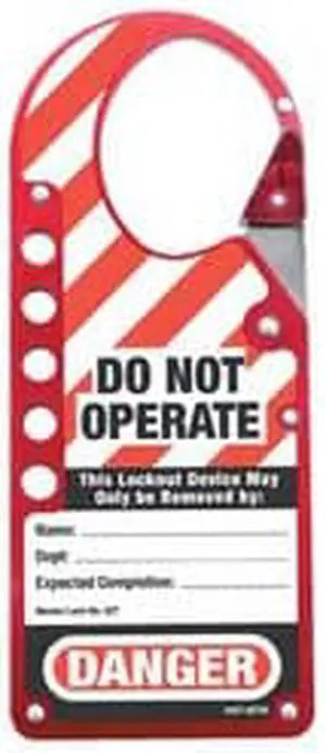 MASTER LOCK 427 Labeled Lockout Hasp,Snap-On,5 Lock