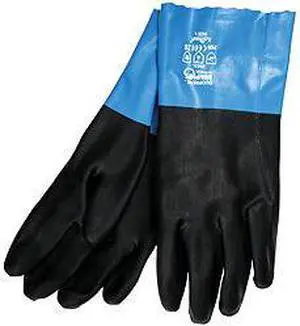 Chemical Resistant Neoprene Gloves, XL, 12"L, Gauntlet MCR SAFETY 6962XL