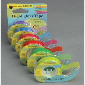 Lee Removable Highlighter Tape, 1/2" X 720", Assorted, 6/Pk 13888