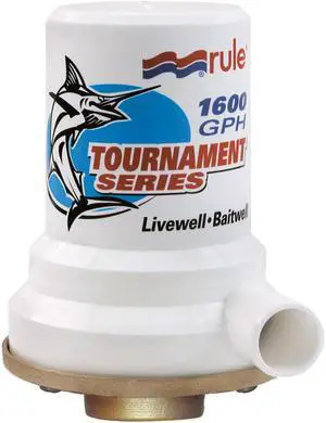 RULE TOURNAMENT SERIES BRONZE  BASE 1600 LIVEWELL PUMP
