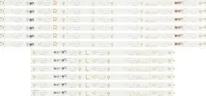 Sony SVV500A70-12LED L R REV01 170904 LED Backlight Strips (12) KD-50X690E