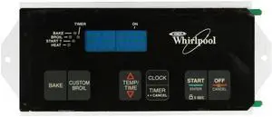 Whirlpool Range 3196250 Control Board W/ Black Overlay