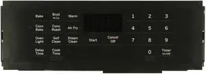 GE Oven WB27X41350 191D9860G002 Control Board - Charcoal Overlay