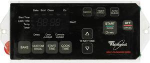 Whirlpool Range 9761112 Control Board W/ Black Overlay