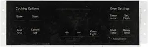 GE Oven WB27X26540 164D8450G153 Control Board  - Black Overlay