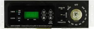 GE Oven WB27T10231 191D2818P003 Control Board  - Black Overlay