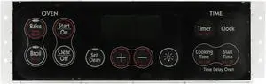 GE Oven WB27K10097 183D8193P002 Control Board - Black Overlay