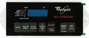 Whirlpool Range 3196244 Control Board W/ Black Overlay
