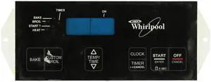 Whirlpool Range 8053151 Control Board W/ Black Overlay