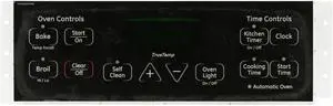 GE Oven WB27T11273 164D8450G015 Control Board  - Black Overlay