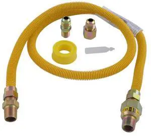 Eastman 20YE52V05148K 48-in 1/2 -in MIP Inlet x 3/8 -in MIP Outlet Corrugated Gas Appliance Installation Kit