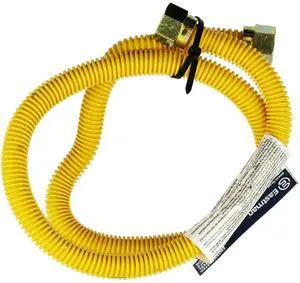 Eastman 30YE5448 5/8" x 48" Epoxy Coated Stainless Gas Appliance Hose-No-Fittings