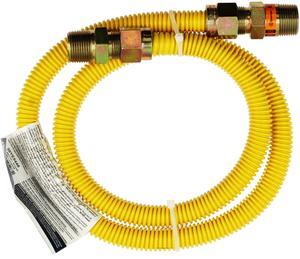Eastman 30YE5448 5/8" x 48" Epoxy Coated Stainless Gas Appliance Connector with Fittings