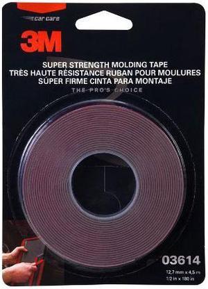 3M Scotch Mount Super Strength Molding Tape .5" x 15 ft Tape Roll 3614