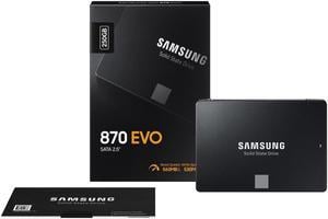 SAMSUNG 870 EVO Series 2.5" 250GB SATA III V-NAND 250G Internal Solid State Drive (SSD) MZ-77E250BW