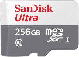 SanDisk SDSQUNR256GGN3MN 256GB 8pin microSDXC r100MBs C10 UHSI SanDisk Ultra microSDXC Memory Card wout Adapter