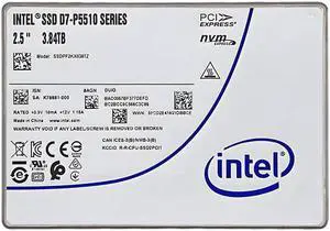 Intel SSDPF2KX038TZ01 D7-P5510 3.84TB PCIe NVMe 4.0x4 2.5-Inch Solid State Drive
