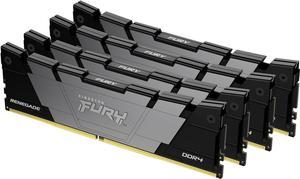 Kingston Fury Renegade 3200 64GB (4x16GB) 3200MT/s DDR4 CL16 DIMM (Kit of 4) Desktop Gaming Memory - KF432C16RB12K4/64