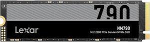 Lexar 1TB NM790 SSD PCIe Gen4 NVMe M.2 2280 Internal Solid State Drive, Up to 7400/6500 MB/s Read/Write, Compatible with PS5, for Gamers and Creators, Black (LNM790X001T-RNNNG)