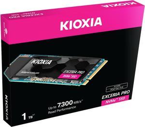 Kioxia LSE10Z001TG8 Exceria Pro NVME M.2 1TB SSD, PCIe 4.0 x4, Up to 7300MB/s Read Speed