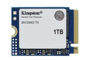 Kingston NV3 M.2 2230 1TB PCIe 4.0 x4 NVMe Internal Solid State Drive (SSD) SNV3SM3/1T0 Up to 6000 MB/s