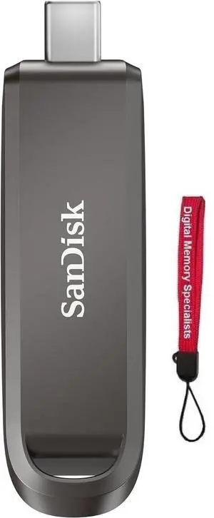 SanDisk 1TB Extreme PRO Flash Drive with USB-C, Up to 1000MB/s Read and 900MB/s Write speeds, for Laptops, Computers and Tablets, USB Type-C, Black, SDCZ890-1T00-G46 with OEM USB Lanyard