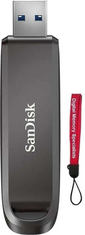 SanDisk 2TB Extreme PRO Flash Drive with USB-A - Up to 1000MB/s Read, 900MB/s Write speeds - for Laptops, Computers, Desktops - High Performance Drive, Black - SDCZ820-2T00-G46 with OEM USB Lanyard