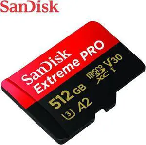 SanDisk 512GB Micro SD SDXC MicroSD Class 10 Extreme PRO 200MB/s SDSQXCD-512G - OEM