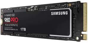 SAMSUNG 980 PRO SSD 1TB PCIe 4.0 NVMe Gen 4 Gaming M.2 Internal Solid State Drive Memory Card , Maximum Speed, Thermal Control MZ-V8P1T0B/AM