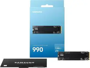 SAMSUNG 990 M.2 2280 2TB PCIe 4.0 x4, Read/Write Speeds Up to 7,250/6,450 MB/s, Samsung V NAND Internal Solid State Drive SSD made for Game Collectors, DIY PC Builders & Digital Archivists MZ-V9V2T0BW SAMSUNG 990 M.2 2280 2TB PCIe 4.0 x4, Read/Write Speeds Up to 7,250/6,450 MB/s, Samsung V NAND Internal Solid State Drive SSD made for Game Collectors, DIY PC Builders & Digital Archivists MZ-V9V2T0BW