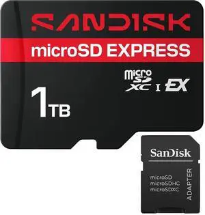 SanDisk 1TB microSD Express Card microSDXC micro SDXC 1.0 TB - Works with Nintendo-Switch 2, Up to 880MB/s Read, Up to 800MB/s Write, 745MB/s Sustained Write, U3, C10 with Adapter - SDSQXF8-1T00-GNCNN SanDisk 1TB microSD Express Card microSDXC micro SDXC 1.0 TB - Works with Nintendo-Switch 2, Up to 880MB/s Read, Up to 800MB/s Write, 745MB/s Sustained Write, U3, C10 with Adapter - SDSQXF8-1T00-GNCNN