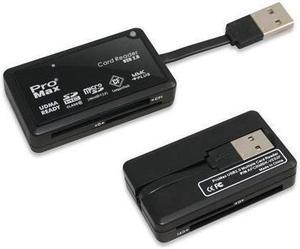 TOPRAM USB 2.0 SD SDHC CF High Speed Multi Function Card Reader R18, support 1GB, 2GB, 4GB, 8GB, 16GB, 32GB, 64GB capacity