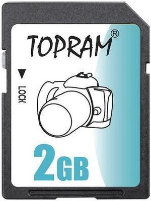 2GB SD TOPRAM 2GB SD 2G SD Secure Digital Card - Bulk